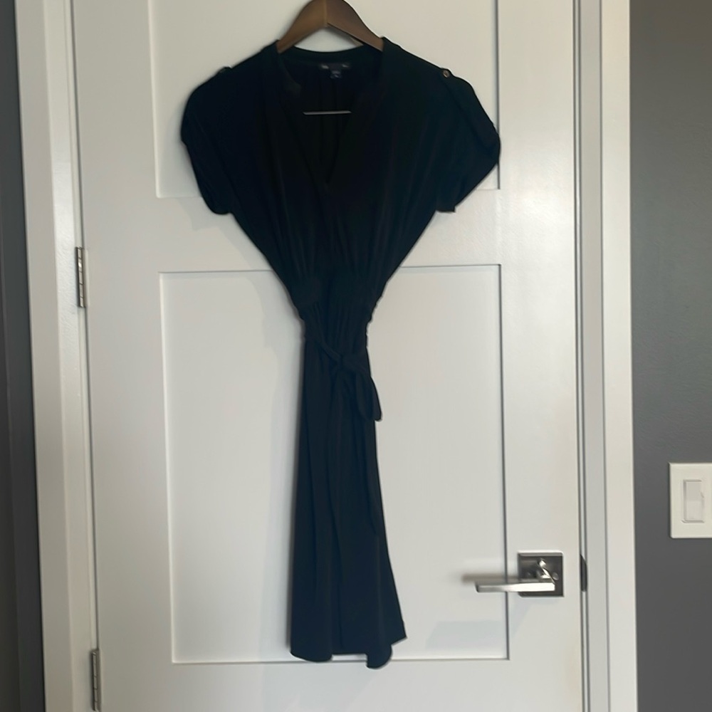 Black Gap dress with attached belt